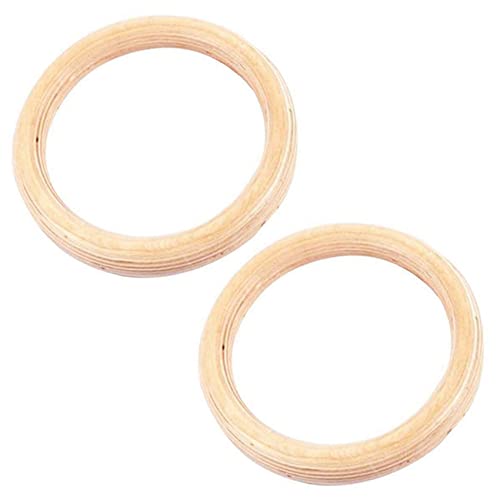 2Pcs Fitness Rings Training Ring New Wooden 32mm Exercise Fitness Gymnastic Rings Gym Exercise