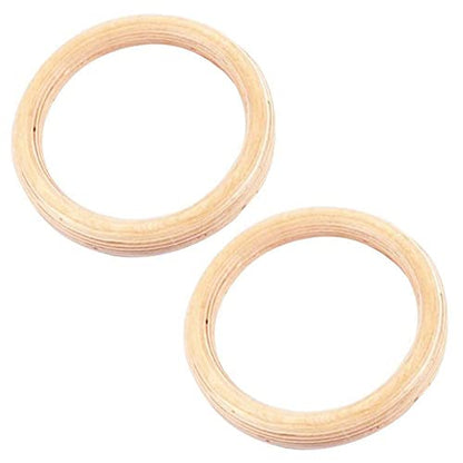 2Pcs Fitness Rings Training Ring New Wooden 32mm Exercise Fitness Gymnastic Rings Gym Exercise