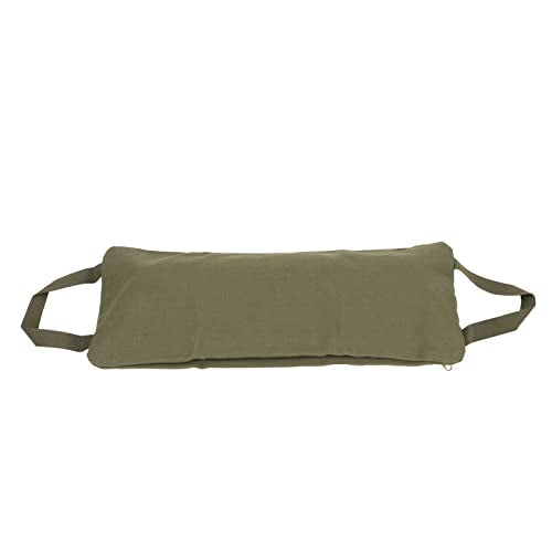 Green Yoga Sand Bag with Handle, Fillable Yoga Sandbag, Adjustable Canvas Weighted Sandbags for Yoga Weights and Strength Training, Machine Washable with