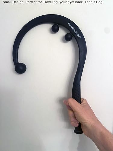 Therapist's Choice® Travel Size Pressure Point Hook Cane, Back and Neck Massager for Trigger Point Fibromyalgia Pain Relief and Self Massage, 15.5" Long, Perfect Size for Home, Office, Gym, Travel