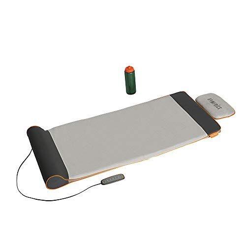 Homedics Yoga Fitness Back and Lumbar Stretching Mat with Air Compression and 3 Levels of Intensisty, Silver - style: Standard