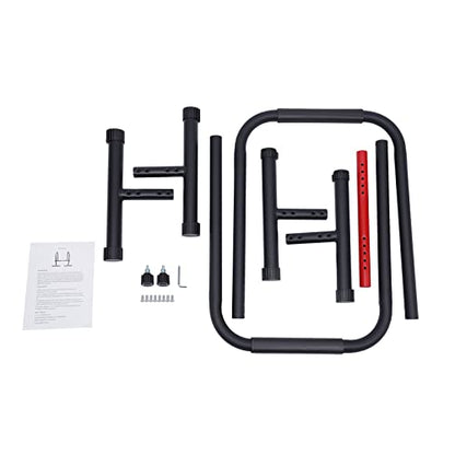 Dip Bar, Dip Station Functional Heavy Duty Dip Stands Fitness Workout Dip bar Station Stabilizer Push Up Stand Adjustable Height, 440LBS Loading Capacity