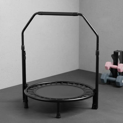 Trampoline Handrail Universal Fit Adjustable Trampoline Handle Cushioned Handle Rebounder Bar for Kids, Beginners, Home Gym