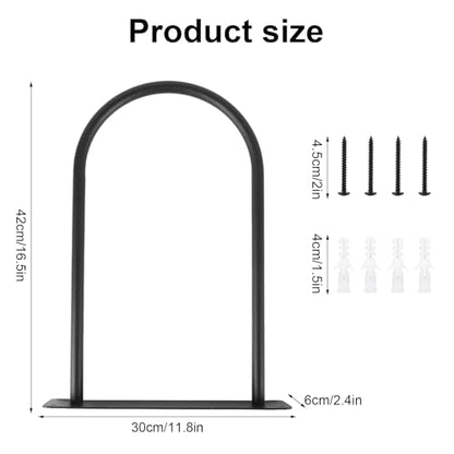 Stability Ball Holder Wall Mount - Heavy Duty Exercise & Yoga Ball Storage Rack for Home, Yoga Studios, and Commercial Gyms - Space-Saving Design for Stability Balls up to 85cm(Black 1-Pack)