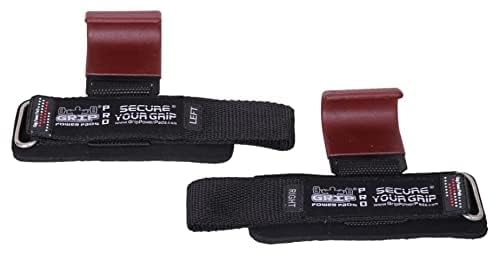 Weight Lifting Rod Hooks Heavy Duty Wrist Wraps Power Weight Lifting Training Gym Grips Straps Set of 2 - color: Brown, size: MEN-Wrist Size Large
