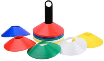 Multi Colored Sports Disc Cones with Carrier (Set of 50)