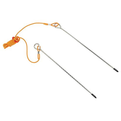 Golf Alignment Stick Swing Trainer Aid, Golf Training Aid Equipment, Telescopic Elastic String 2.5M - 5M, Metal Posture Corrector for Putting and Swing Practice with