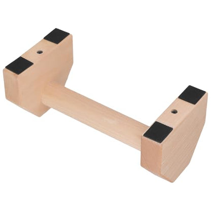4 PCS Wood Push Up Stands, 2 Pairs Non Slip Base Wooden Parallettes, Push up Handles Exercise Equipment for Fitness, Calisthenics, 10 x 5 x 3.7 inch