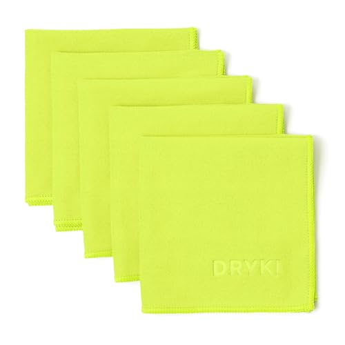 Sweat Absorbing Handkerchiefs - The Original Pocket-Sized Sweat Towels - Quick-Dry Microfiber Sweat Rags for Face, Hands, & Body - Men & Women - Gym, Sports, and Work (High-Vis Yellow: 5 Pack) - color: *High-vis Yellow