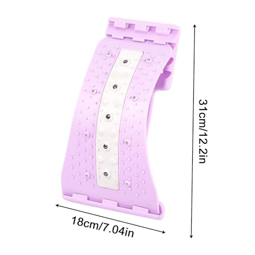 Back Stretcher Ergonomic 4 Level Adjustable with Massage Points Curved - color: Purple
