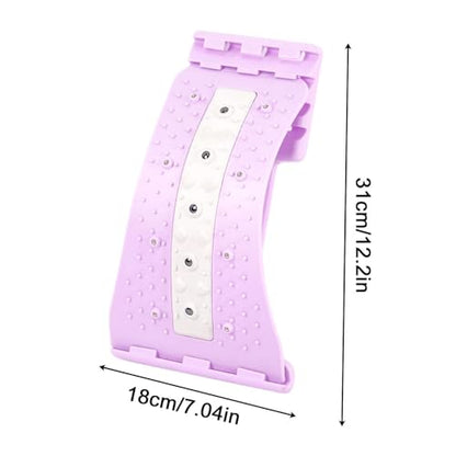 Back Stretcher Ergonomic 4 Level Adjustable with Massage Points Curved - color: Purple