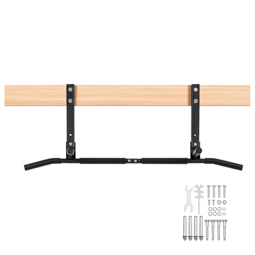 Happybuy Multifunctional Pull Up Bar: A Sturdy Home Gym Essential. This ceiling - mounted pull up bar, measuring 42 inches in width, features multi - grip options for diverse upper - body workouts
