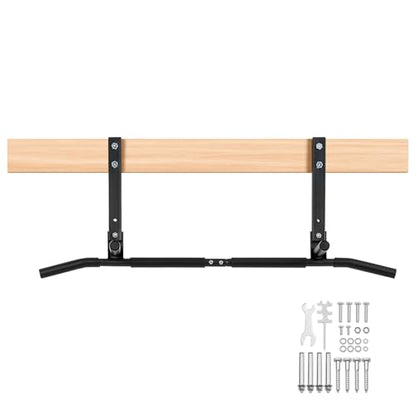 Happybuy Multifunctional Pull Up Bar: A Sturdy Home Gym Essential. This ceiling - mounted pull up bar, measuring 42 inches in width, features multi - grip options for diverse upper - body workouts