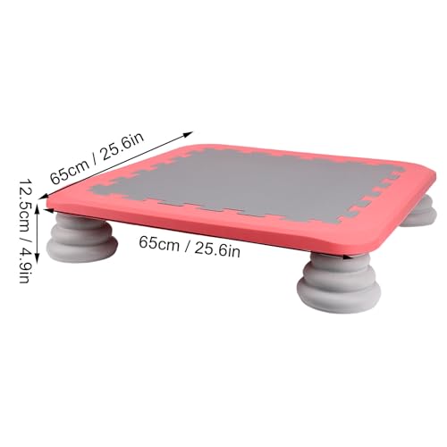 Cryfokt Kids Trampoline, 4.9 x 25.6 x 25.6in Mini Trampoline for Toddler, Indoor Play Equipment with Non Slip Base, Shock Absorbing Jumping Board for Cardio Exercise and Balance