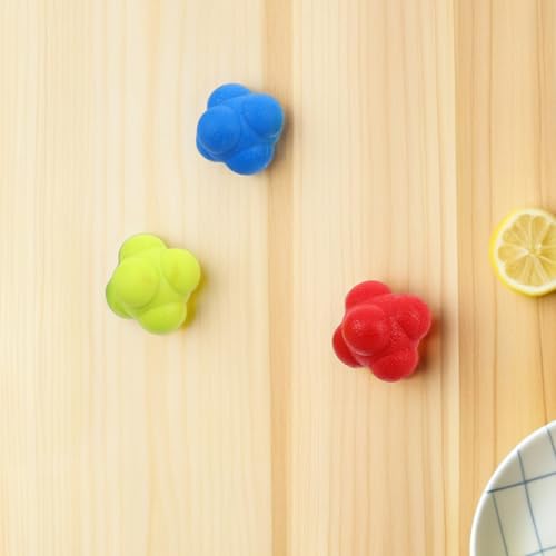 6pcs Hexagon Agility Reflex Training Balls 5.5cm Sturdy Reaction Speed and Hand-Eye Coordination Balls for Adults Sports Fitness Exercises