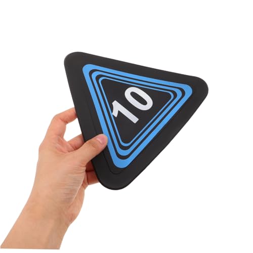 Outanaya 10pcs Numbered Agility Spot Markers Triangular Training Discs Non-Slip Flat Floor Cones for Football Basketball Fitness and Speed Drills