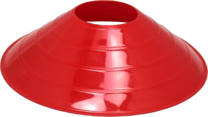 BlueDot Trading Pro Disc Cones High Visibility for Sports, Agility Training, Soccer, Football, Basketball, and Other Sports Durable Cone Markers for Adults or Kids (50-Pack), Red