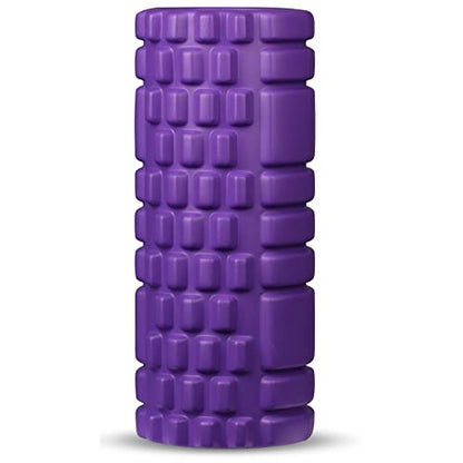 DRUNA Foam Roller for Muscle Massage, Pilates & Yoga 13"x5.5" Medium Firm PVC Foam Roller for Deep Tissue Massage, Recovery & Flexibility (Purple) - color: Purple