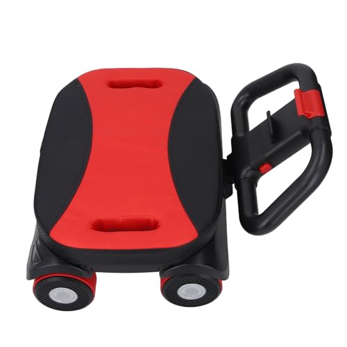 Wheel 4 Wheel Automatic Rebound Abs Workout Equipment with Elbow Support for Core Strength Training Home Gym Exercise 16x8.5x17 Inch - color: Black Red