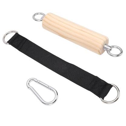 Wooden Pull Up Grip, Natural Beech Wood Strength Trainer with Hooks for Home Gym Workouts, Climbing Enthusiasts, Bodyweight Training