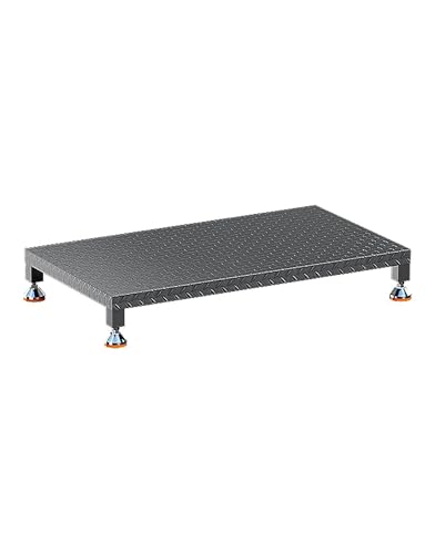 Industrial 15cm Step Platform - Slip-Resistant Grey Work Pedestal for CNC Machines & Outdoor Use on Deck/Shed/Patio(125x60x15cm) - size: 49.2" x 23.6" x 5.9"