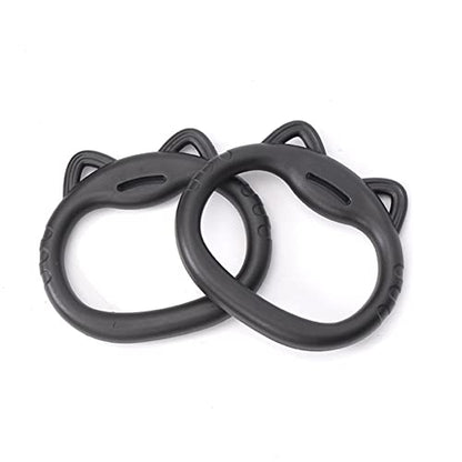 JIANWEI Gymnastics Rings Set for Kids, Professional Children Trapeze Bar Pull Up Rings with Straps Kids Playground Home Exercise Gym Rings with Drawstring Bag for Children Exercise