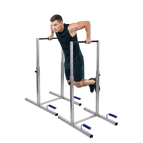 FEBTECH Dip Bar Station Set, 9 Level Adjustable Dip Machine, 1000 lbs Heavy Duty Dip Bar for Home Gym, Calisthenics Equipment for Home, Calisthenics Bar, Dips Bar, parallel bars, Full Body Pair Set