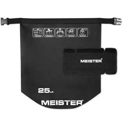 Meister BEAST Portable Sand Kettlebell - Soft Sandbag Weight - 25lb / 11.3kg - Black
