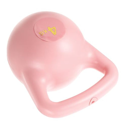 Water-fillable Kettlebell 4kg Dual Handle Pink Portable Fitness Equipment Training Dumbbell for Women Home Strength Training Yoga Exercise