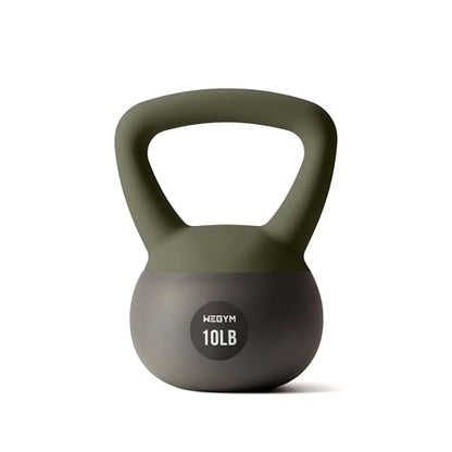 WeGym Soft Kettlebells and Kettlebell Sets for Home Strength Training - color: Forest, style: 10LB