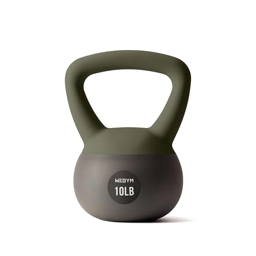WeGym Soft Kettlebells and Kettlebell Sets for Home Strength Training - color: Forest, style: 10LB