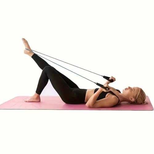 Workout Exercise Band, Fitness Pull Rope Yoga Band with Comfort Handles for Home Fitness Training
