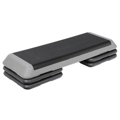 43'' Wide Adjustable Aerobic Step Platform - 4 Stackable Risers for Home Gym Cardio, Strength & Full-Body Training - color: Grey