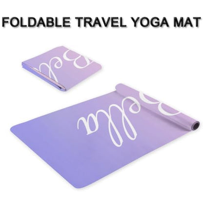 Custom Name Yoga Mat,Personalized Travel Yoga Exercise Mat,Non Slip,Perfect for Kids & Adults,Gradient Color D Series - color: Style 2