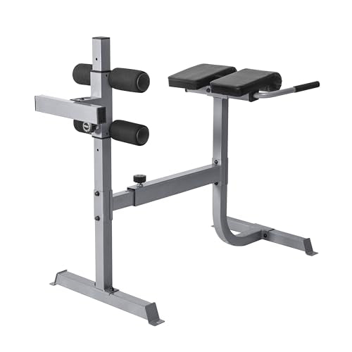 Cap Strength Roman Chair – Adjustable Back Extension Bench for Core & Glute Workouts, Heavy-Duty 300 LB Capacity - Black and Gray Options