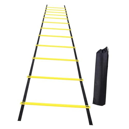 Agility Ladder, Folding Soccer Football Speed Training Ladder for Volleyball Workout Coordination Footwork Balance - Instant Set Up, Portable Sports Equipment