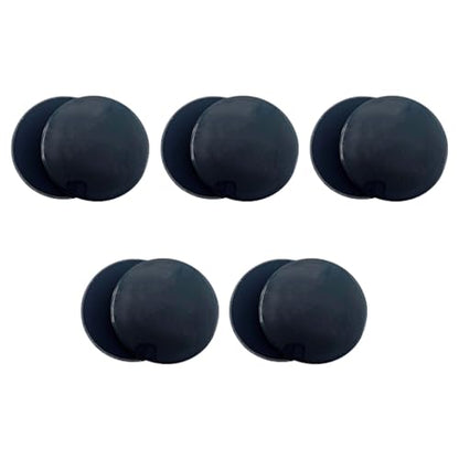 MiOYOOW 10PCS Core Sliders, Non Slip Workout Sliders Dual Sided Exercise Gliding Discs for Women Men Abdominal Core Strength Deep Squats Lunges Pushups (Diameter 7.8""), Black
