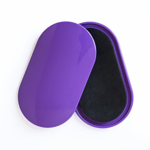 Envirolite Fitness Slider - Conditioning Sliders - Easy to Use on Carpet - Core and Pilates Exercise Equipment - At Home Workout Gear - 9" long x 5" wide x 0.5" thick - Pack of Two - color: Purple