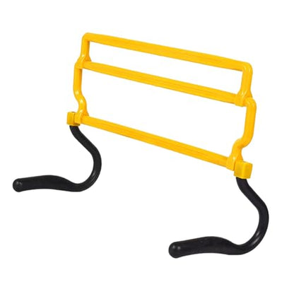 Speed Hurdles for Agility Training, Adjustable 4 Heights 15-36cm (6-14 inch) PP Football Hurdles for Speed, Soccer, Rugby, Yellow