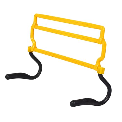 Speed Hurdles for Agility Training, Adjustable 4-Height Sports Hurdles (15-36cm/6-14in), Yellow