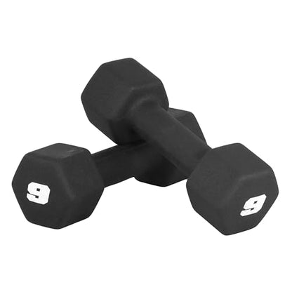 CAP Barbell Neoprene Dumbbell Weights Pairs & Sets | Black - style: 9 lb Pair