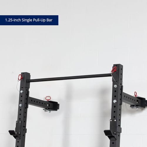 Titan Fitness X-3 Series 91in Wall Mounted Folding Power Rack, 21in Depth Space Savings Rack, Folds up to 8" from the Wall