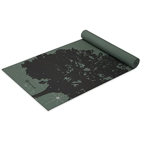 Gaiam Yoga Mat - Premium 6mm Print Extra Thick Non Slip Exercise & Fitness Mat for All Types of Yoga, Pilates & Floor Workouts (68"L x 24"W x 6mm Thick) - color: Luminary
