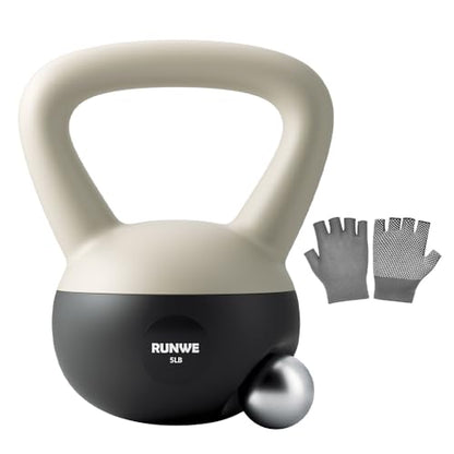 Soft Kettlebell - Sand Filled Kettlebell Cushioned Impact-Resistant Base Options for 25, 20, 15, 10 and 5 LB, Safety Guaranteed Ideal for Men, Women, & Beginners