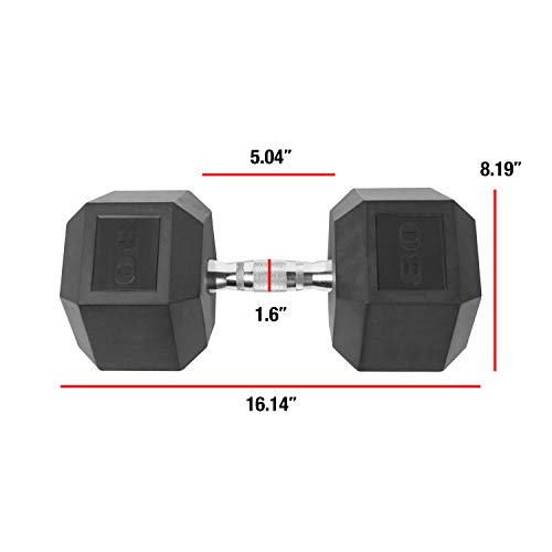 WF Athletic Supply Rubber Coated Solid Steel Cast-Iron Pair Dumbbells, Rubber Hex Dumbbells, Hex Weights Dumbbells for Muscle Toning, Full Body Workout, Home Gym Dumbbells, Pair - color: s. 80 LB Pair (2 x 80lb)