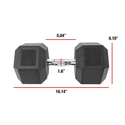WF Athletic Supply Rubber Coated Solid Steel Cast-Iron Pair Dumbbells, Rubber Hex Dumbbells, Hex Weights Dumbbells for Muscle Toning, Full Body Workout, Home Gym Dumbbells, Pair - color: s. 80 LB Pair (2 x 80lb)