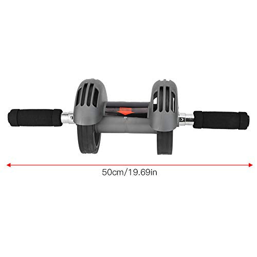Ab Double Roller Workout System, Abdominal Exercise Roller Wheel with Dual Wheels and Knee Pad, Anti - Slip Foam Handles for Home Gym Core Training