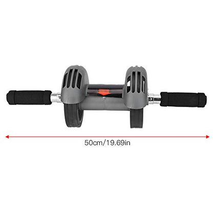 Ab Double Roller Workout System, Abdominal Exercise Roller Wheel with Dual Wheels and Knee Pad, Anti - Slip Foam Handles for Home Gym Core Training
