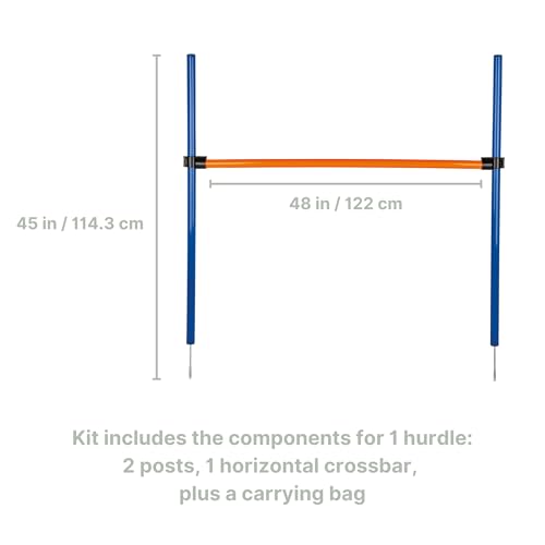 TRIXIE Dog Agility Hurdle, Portable Dog Agility Training, Adjustable Jumper, Exercise Tool