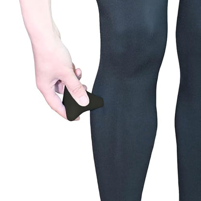Manual Trigger Point Massage Tool. Small Massager Ball for Deep Tissue Myofascial Release Physical Therapy Foot Plantar Fasciitis Pain Relief Muscle Knot Psoas Hip Flexor Iliacus Release 3×2.6″(Black) - color: Black